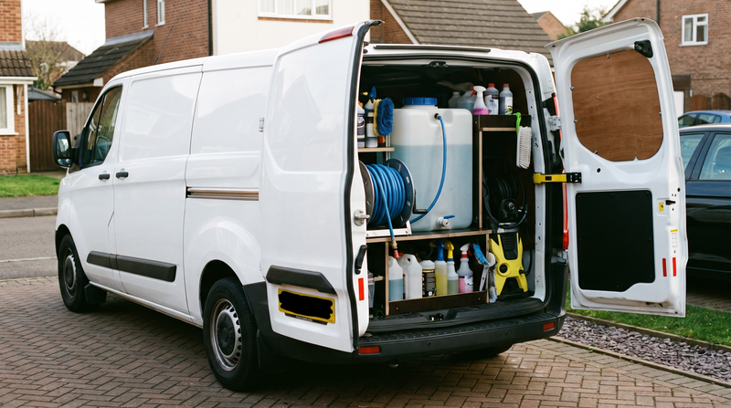 Mobile valeting van rig